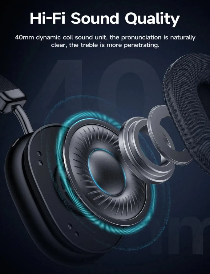 Навушники бездротові Hoco W35 Max Joy BT headphones BT5.3/AUX/TF 90h з мікрофоном Срібний - фото 7