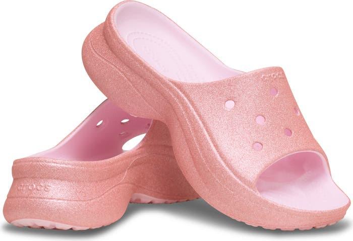 Шльопанці жіночі платформа Crocs Bae Slide Platform Pink Milk р. 39-40 Рожевий (23440)