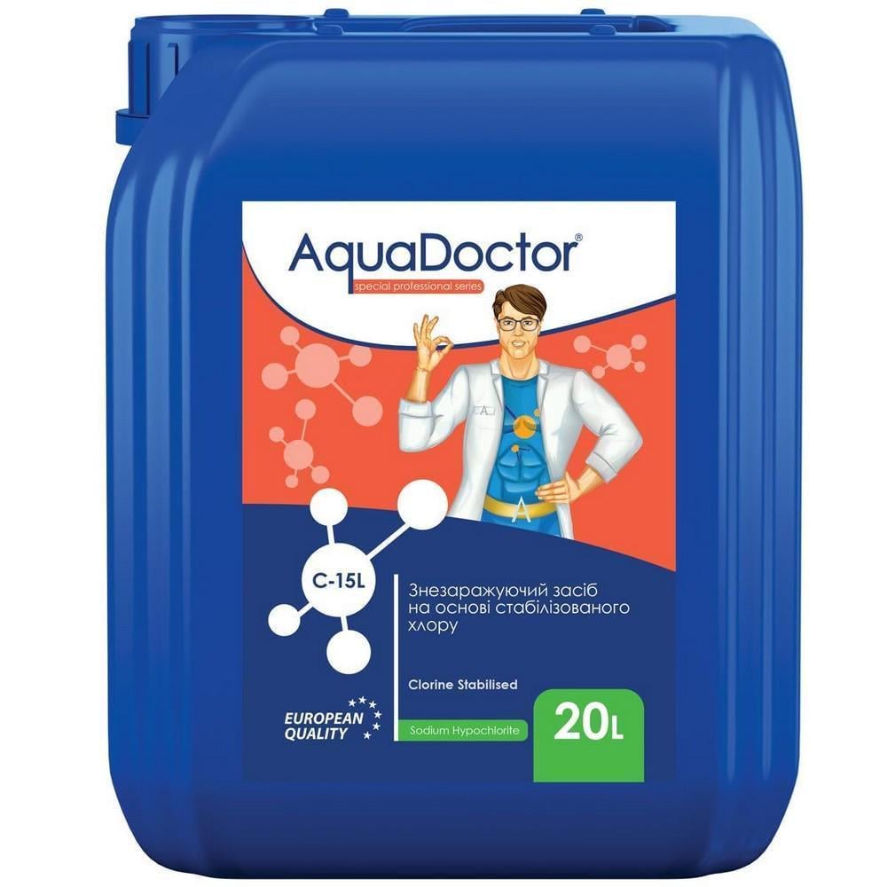 Жидкий хлор Aquadoctor C-15L гипохлорит натрия 15% 20 л