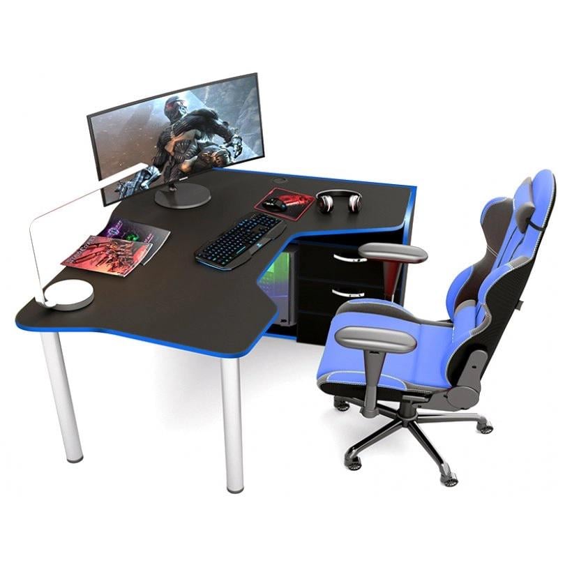 Стол геймерский CNC Mebli ХGamer KING угловой Black/Blue