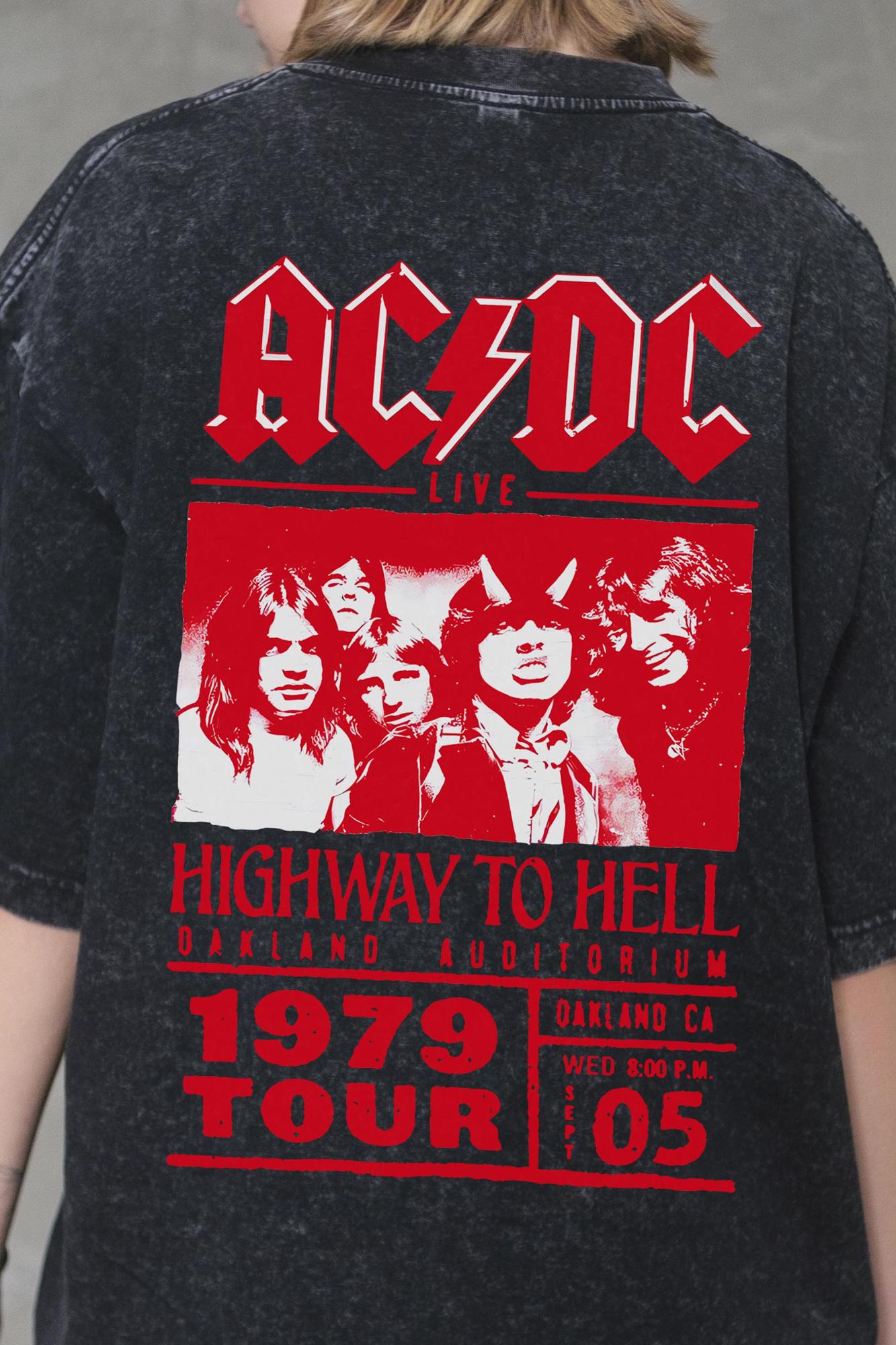 Футболка оверсайз Without Washed ACDC L/XL Black (L/XL8056312 8056313) - фото 6