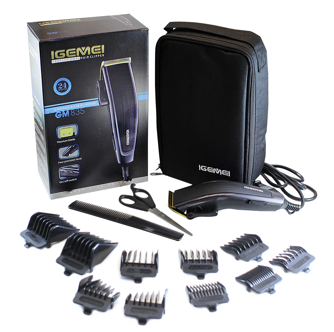 Проводная машинка для стрижки волос Gemei 835 Черный Проводная машинка для стрижки волос Gemei 835 Черный