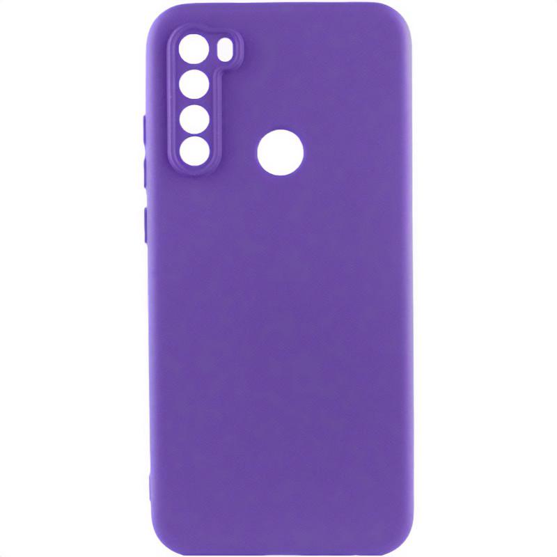 Противоударный чехол TPU GETMAN Liquid Silk Full Camera для Xiaomi Redmi Note 8T Фиолетовый / Ultra Violet