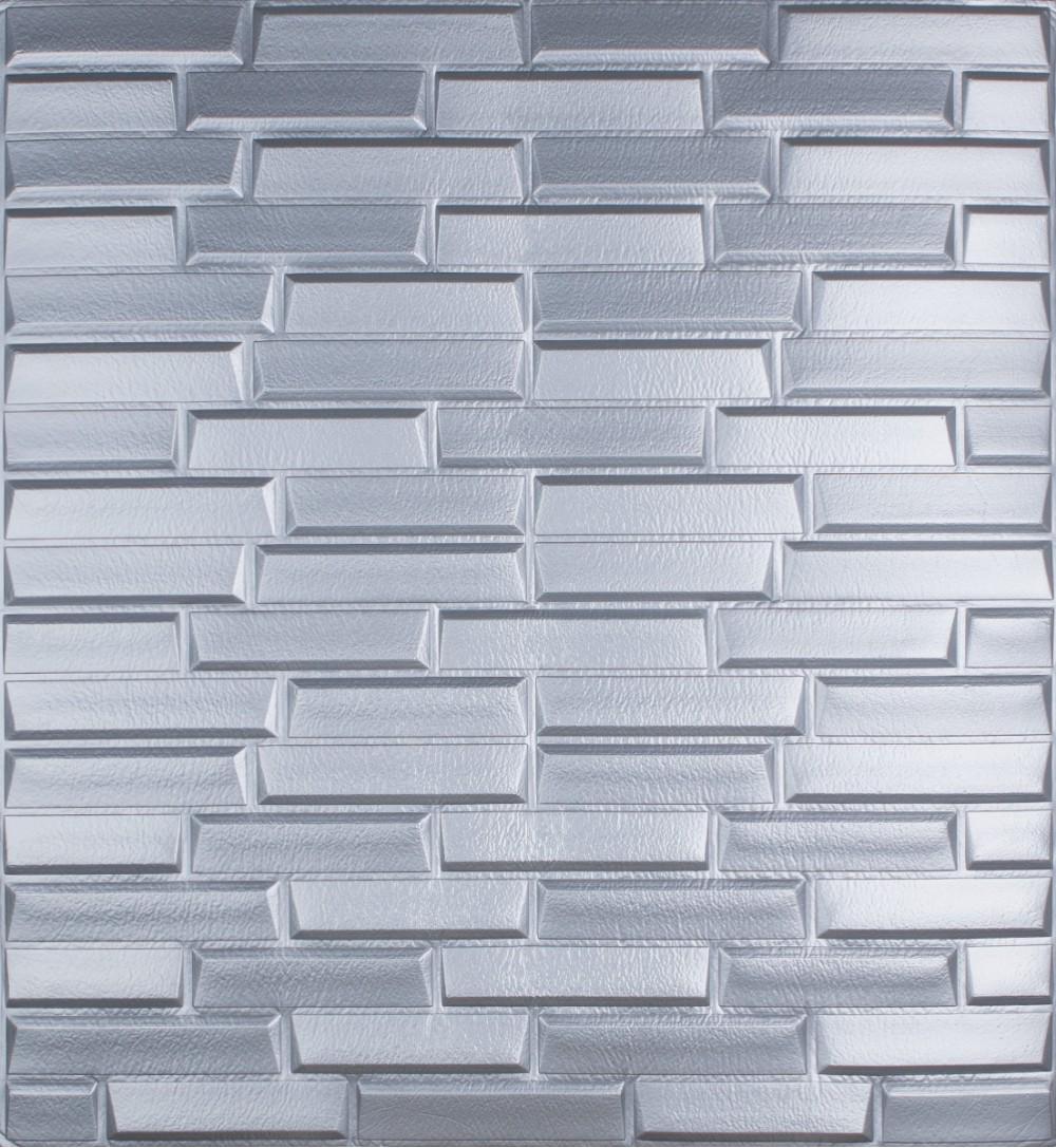 3D-панель декоративная самоклеющаяся Кладка 700x770x6 мм Серый 3D-панель декоративная самоклеющаяся Кладка 700x770x6 мм Серый