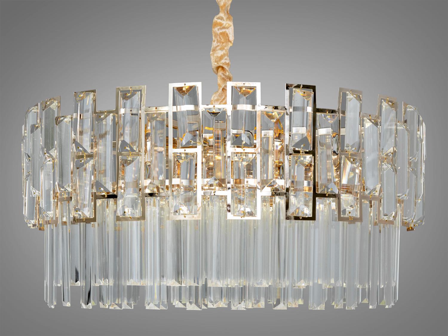 Бра классическое из хрусталя под две лампы Золотой (830/2 GD)