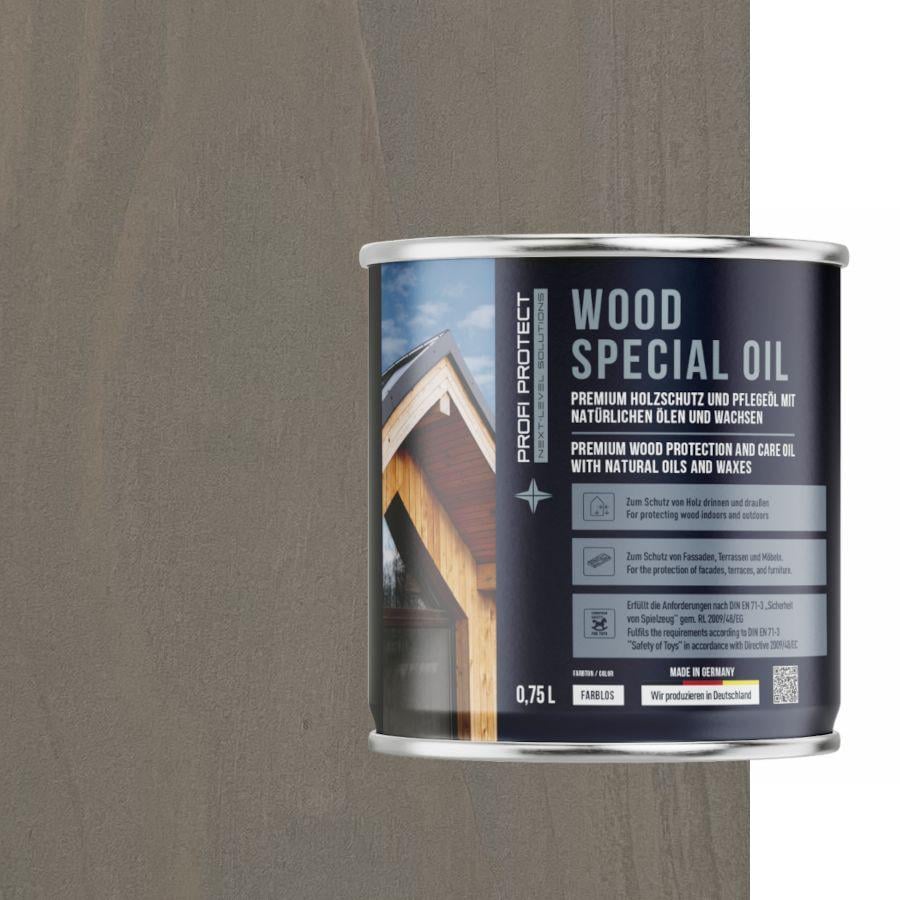 Лазурь на основе пчелиного воска и льняного масла ProfiProtect Wood Special Oil 0,75 л Turren/Grau (20759676)