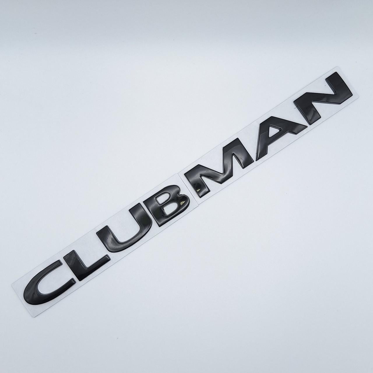 Эмблема надпись Clubman Mini металл 59х2 см Черный глянцевый (1931446588)