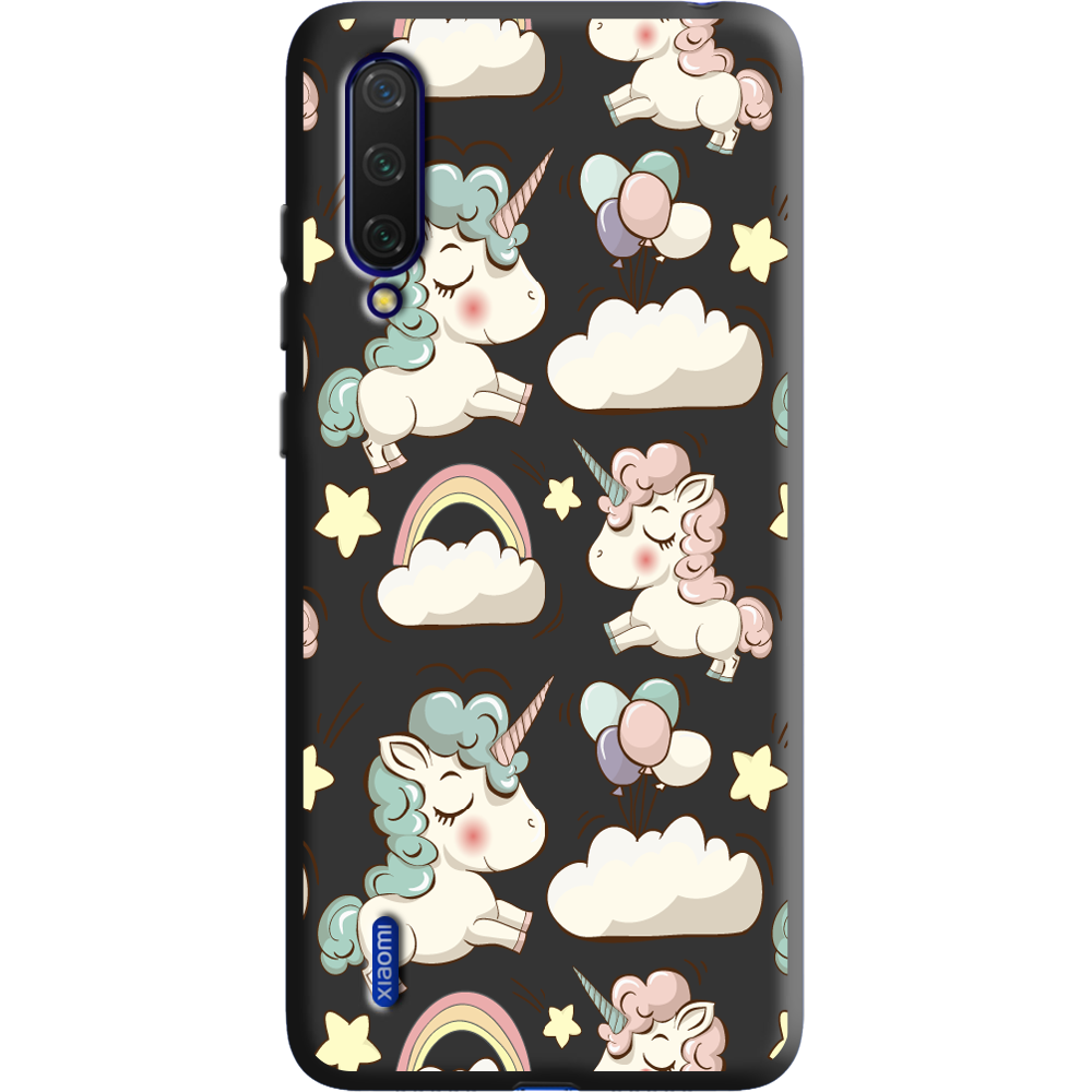 Чехол BoxFace Xiaomi Mi 9 Lite Unicorns Черный силикон (38311-cc2-38694)