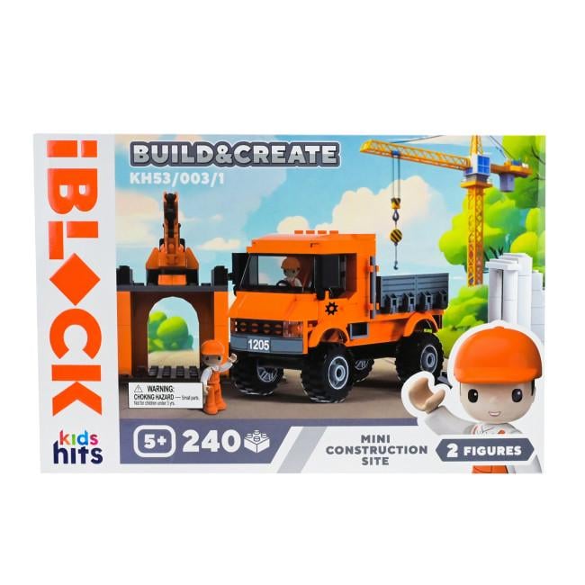 Конструктор Iblock Мини стройплощадка KH53/003/1 Build&create Mini construction site 240 деталей в коробке (6909717388637)