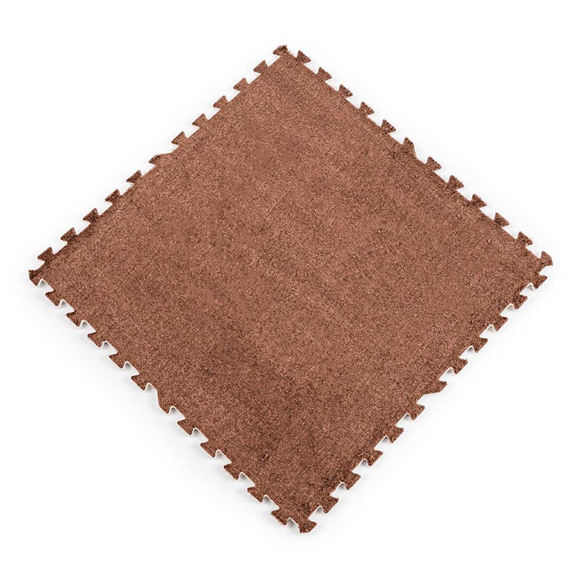 Пол-пазл плюшевый D 60х60х1 см Коричневый (SW-00002083)