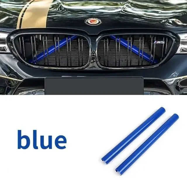 Декоративныая вставки в решетку радиатора BMW F10/F06/F12 5/6/7 series Синий (20376064) - фото 2