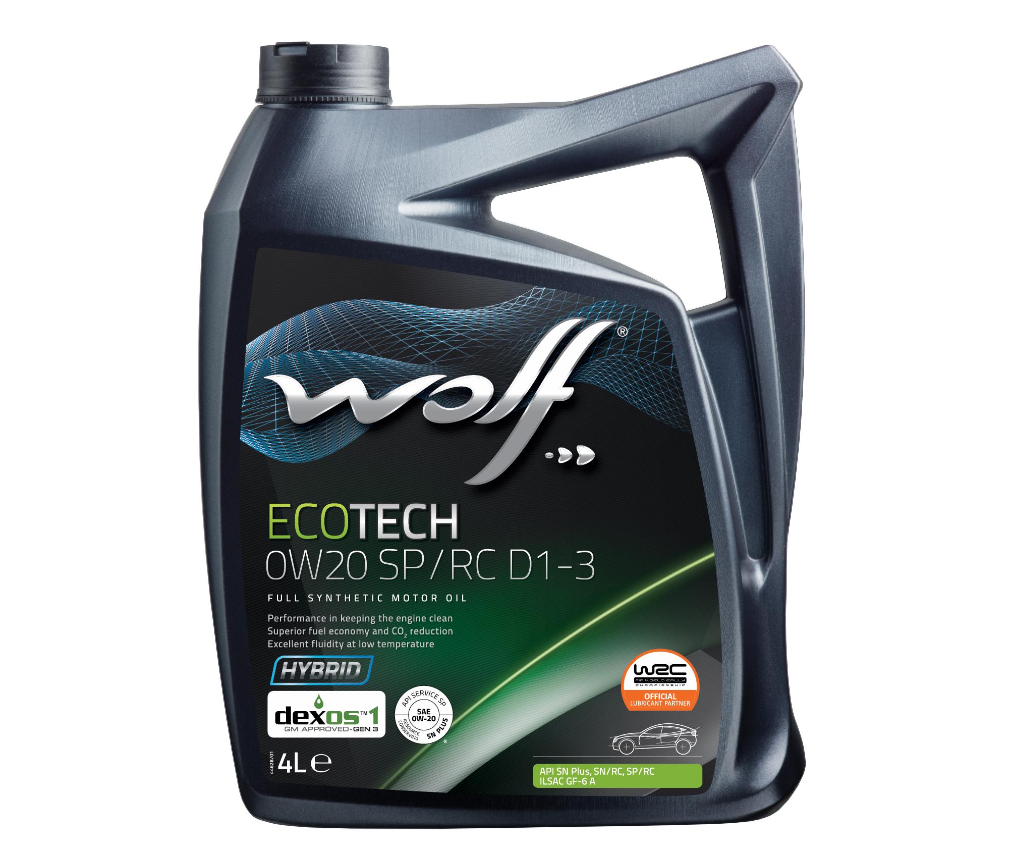 Мастило моторне Wolf Ecotech 0W20 SP/RC D1-3 4 л - фото 1