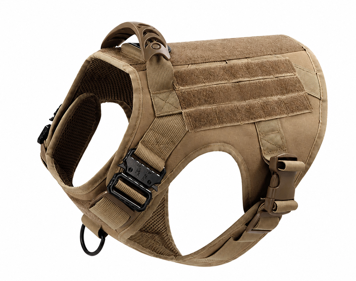 Шлейка для собак Tactical K9 металлическая пряжка фастекс и система Molle S Коричневый (3039645759) Шлейка для собак Tactical K9 металлическая пряжка фастекс и система Molle S Коричневый (3039645759)