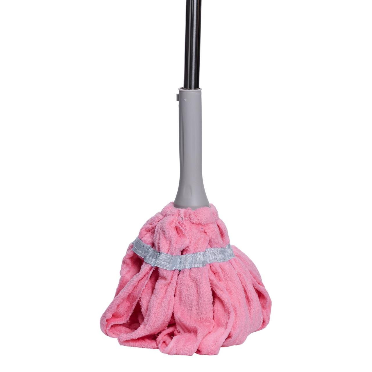 Швабра телескопическая для мытья пола с самоотжимом Розовый (A-035230) - фото 4 Швабра телескопическая для мытья пола с самоотжимом Розовый (A-035230) - фото 4