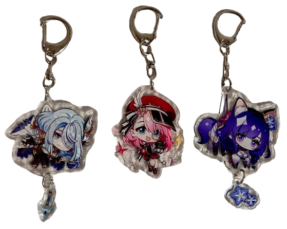 Набор брелоков Шэнь Хэ Кли Райден из Genshin Impact 3 шт. (183) Набор брелоков Шэнь Хэ Кли Райден из Genshin Impact 3 шт. (183)
