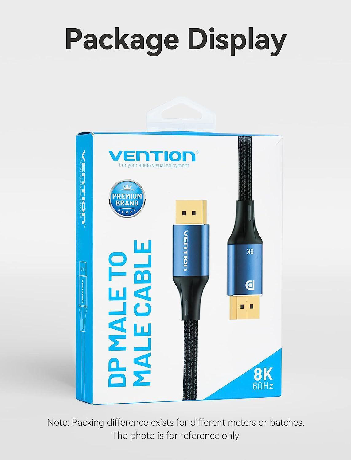 Кабель Vention DisplayPort 1.4 8K 60Hz 4K 144Hz 1080p 240Hz 32.4 Гбит/с DP Dynamic HDR G-Sync Free Sync 5 м Черный (HCELJ) - фото 12