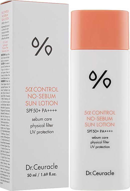 Лосьйон себорегулюючий сонцезахисний SPF 50+ Dr.Ceuracle 5α Control No Sebum Sun 50 мл