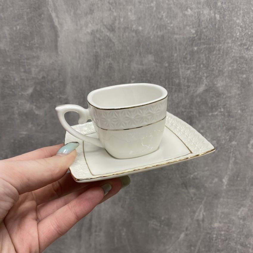 Чашка з блюдцем Interos 507006-A Снігова королева 90 мл - фото 2 Чашка з блюдцем Interos 507006-A Снігова королева 90 мл - фото 2