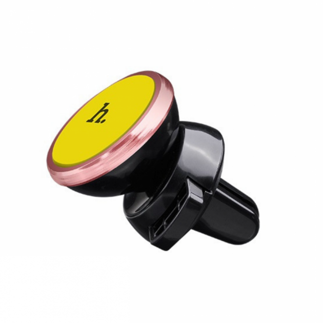 Автодержатель магнитный Hoco CA3 Outlet Magnetic Black/Yellow (7157284)