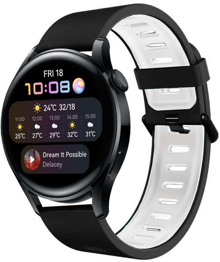 Ремешок Traf для Huawei Watch 3 Black/White (22544)
