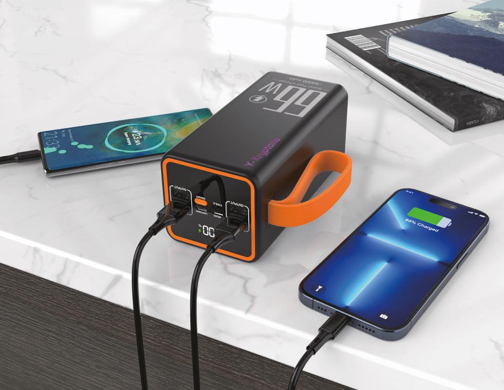 Повербанк Y-Kryptone GT-52 LED Light 50000 mAh QC3.0 22,5W 66W Super Fast Charge White (YK-GT52L-WH) - фото 3 Повербанк Y-Kryptone GT-52 LED Light 50000 mAh QC3.0 22,5W 66W Super Fast Charge White (YK-GT52L-WH) - фото 3