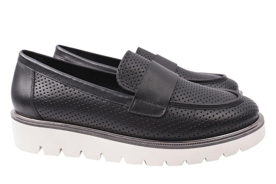 Туфли женские Aquamarin из кожи на низком ходу р. 36 Черный (1929-21LTCP)