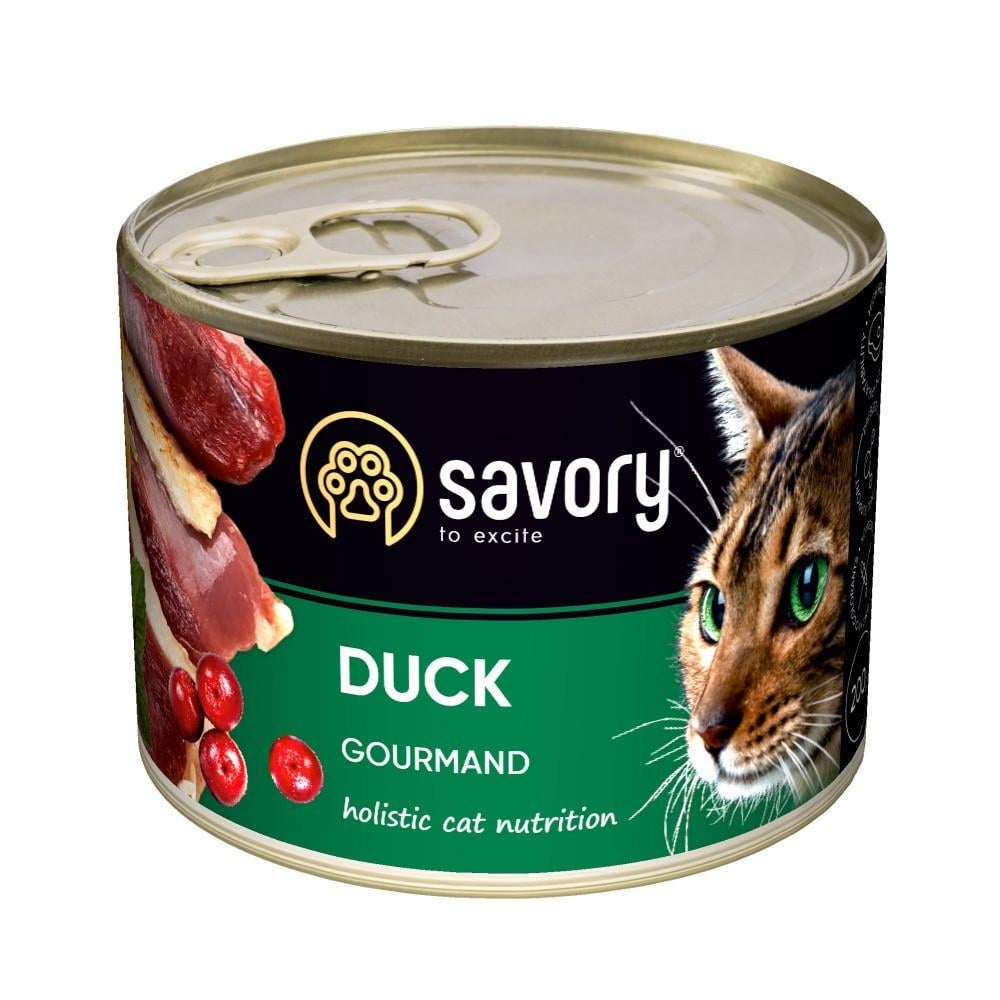 Корм влажный Savory Cat Can Adult Duck консервы для прихотливых кошек с уткой 200 г (34806682) Корм влажный Savory Cat Can Adult Duck консервы для прихотливых кошек с уткой 200 г (34806682)