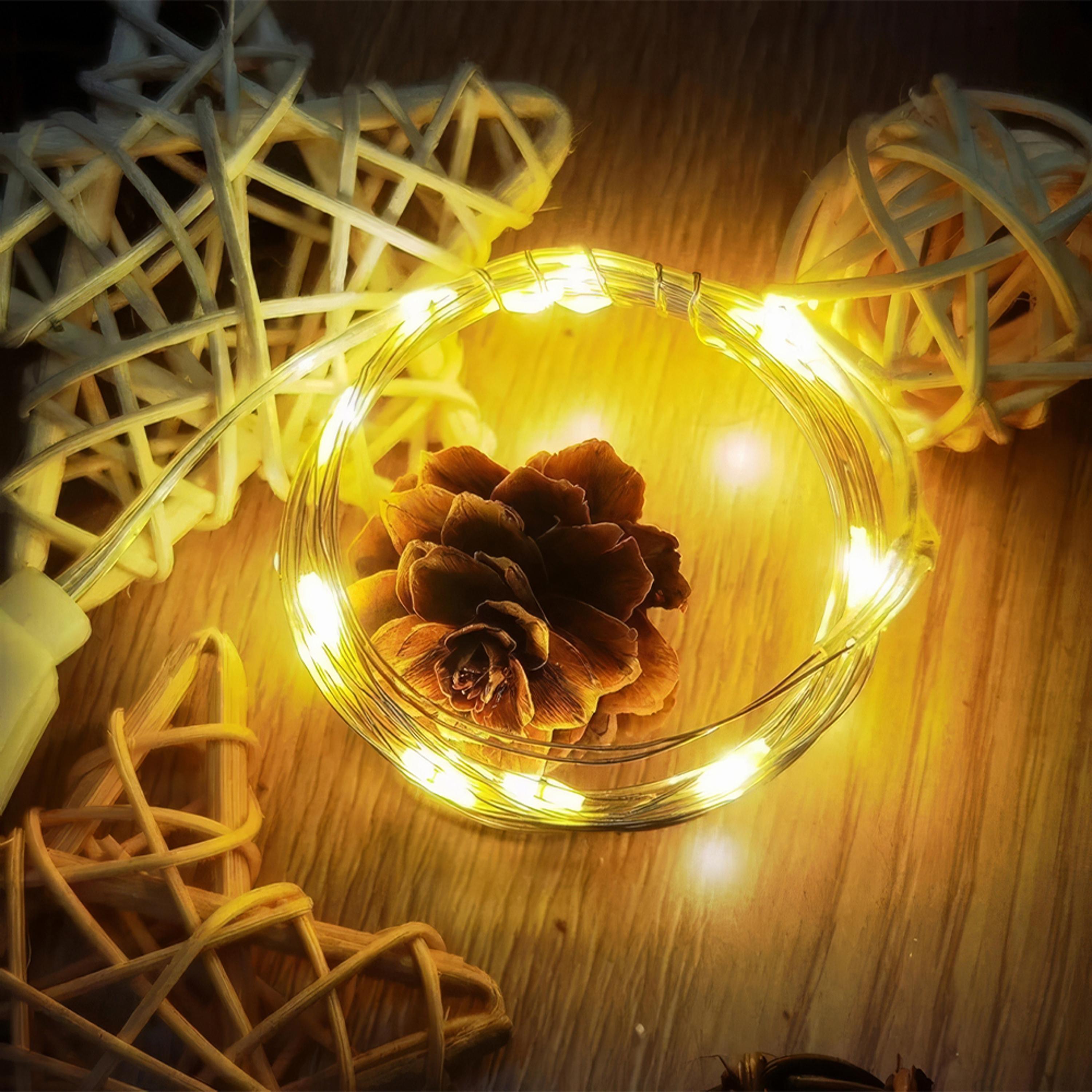 Світлодіодна гірлянда 5 м USB Теплий білий (WLS-QX-DCH2186W5) - фото 3