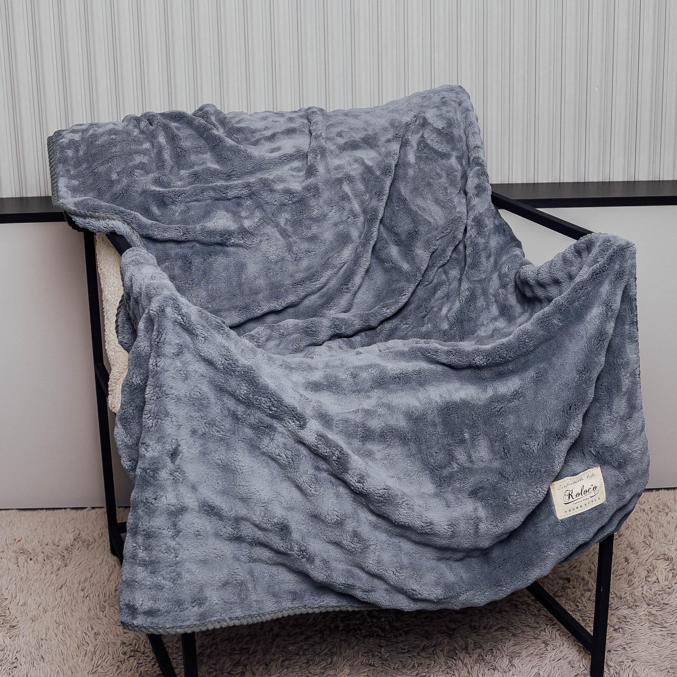 Рушник ФібраКомфорт мякий квадратик мікрофібра 160х90 см Сірий (88103) - фото 1