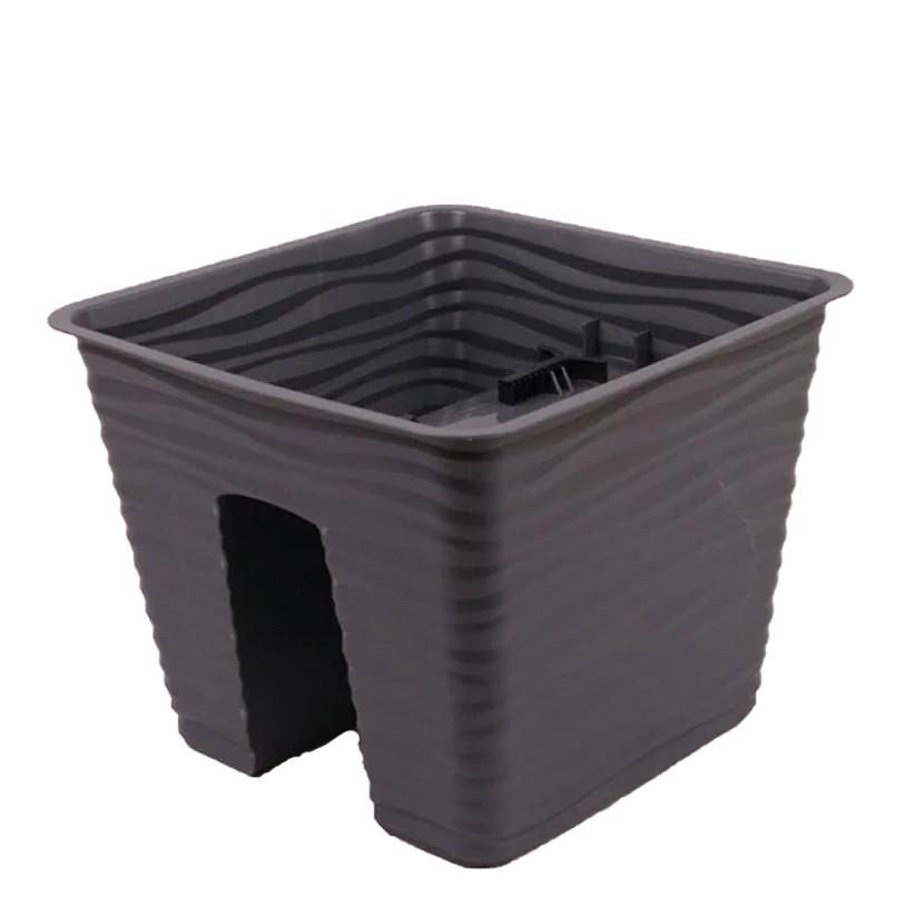 Горщик балконний Form Plastic Сахара 27 Антрацит (4450-014) - фото 1