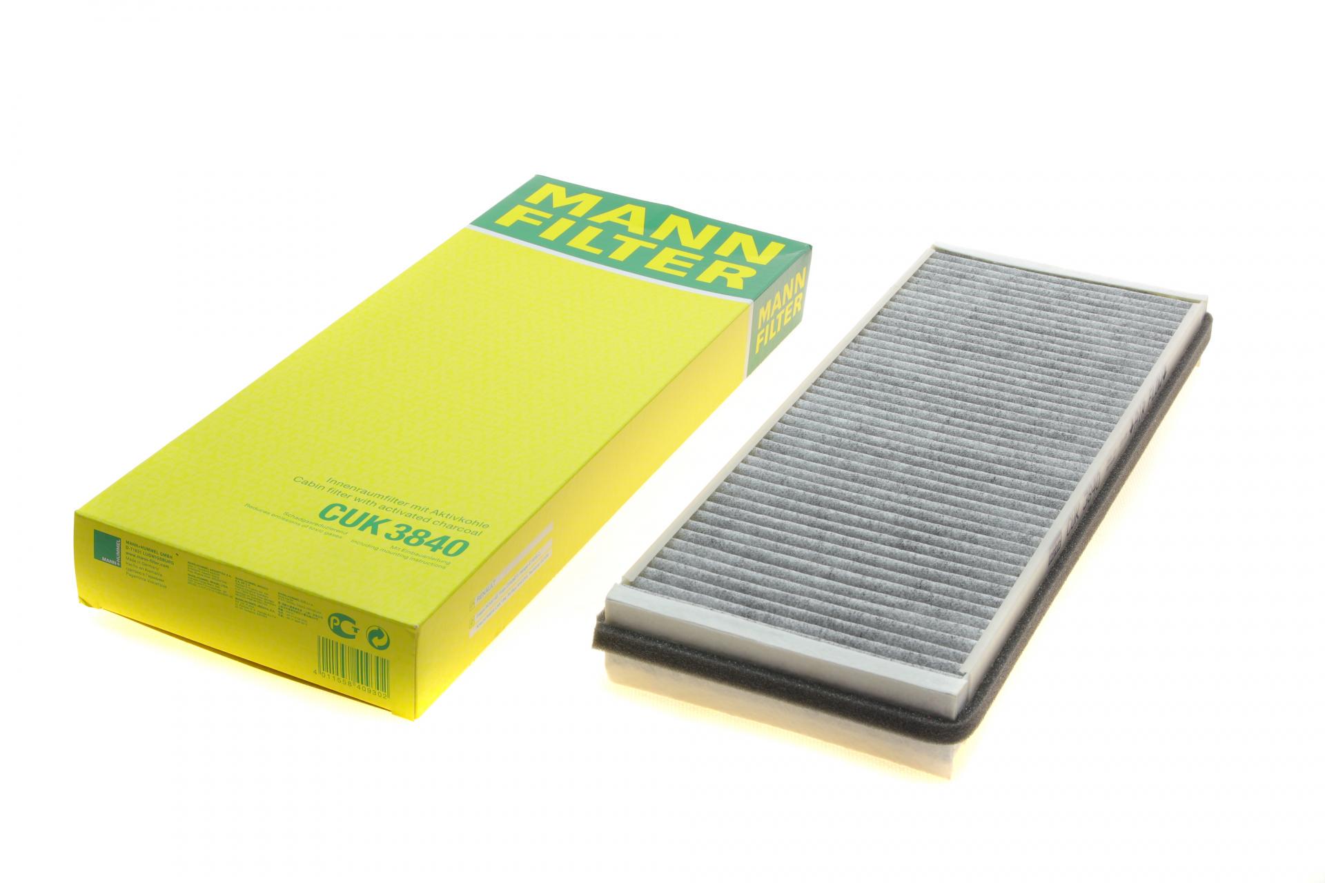 Фильтр салона Mann-Filter для Renault Espace 02- угольный (CUK 3840)