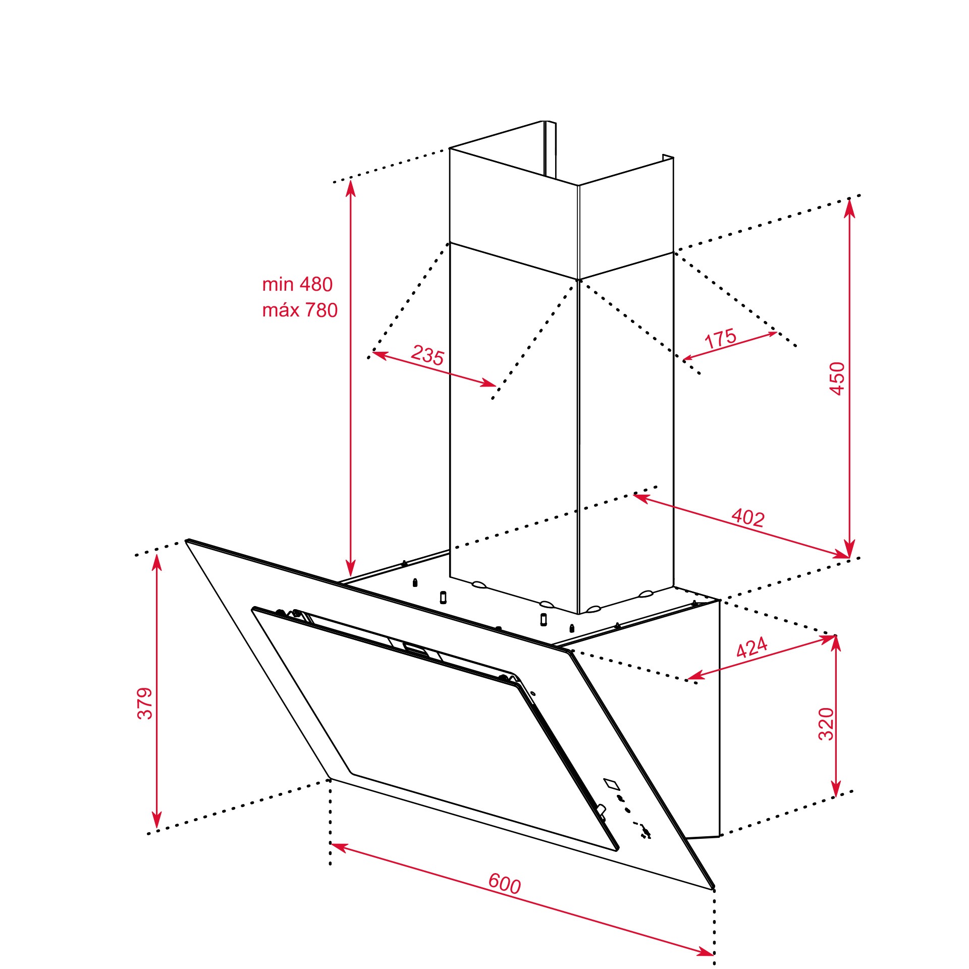 Витяжка кухонна Teka DVT 68660 TBS 112930039 чорне скло (40483530) - фото 9