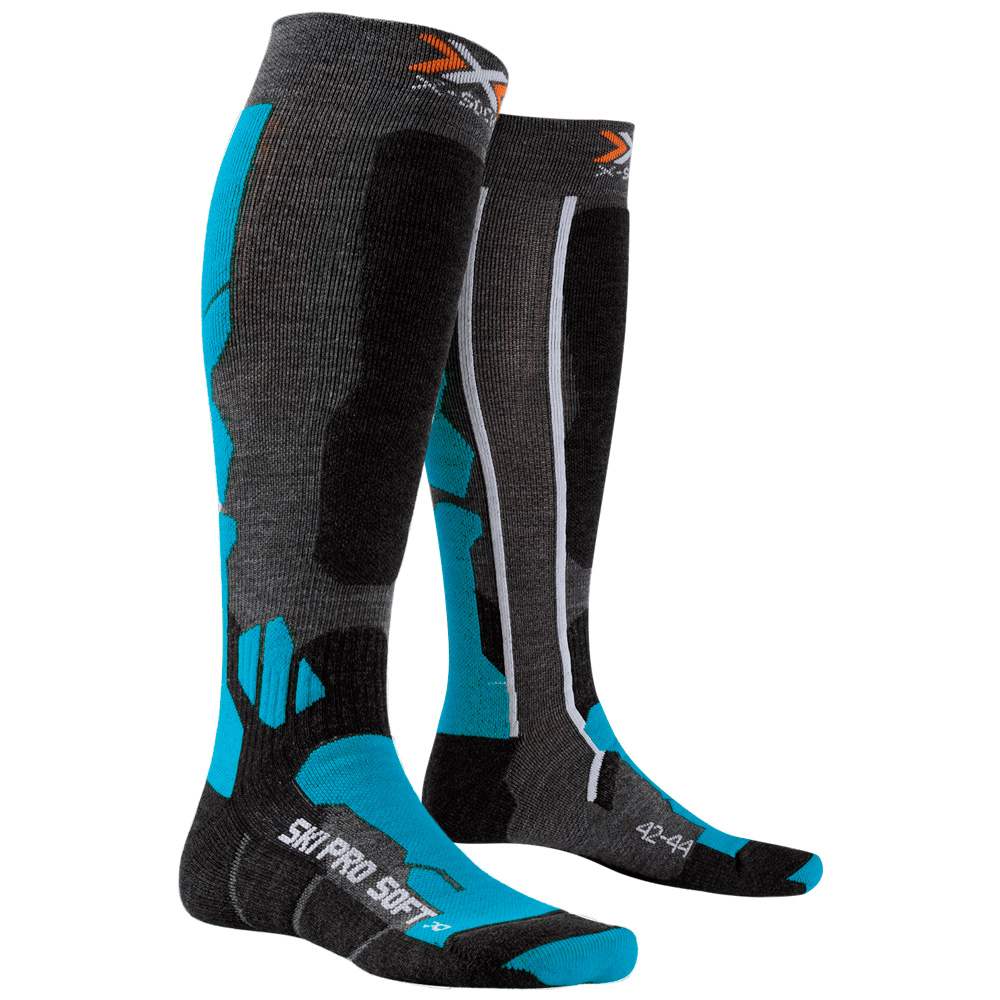 Шкарпетки X-Socks Ski Pro Soft X020414-G034 р. 45/47 Anthracite/Azure