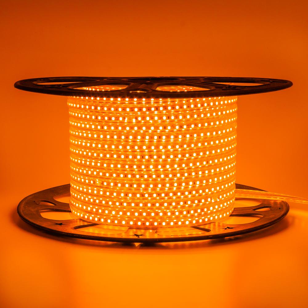 Світлодіодна стрічка SMD2835 220 V герметична AVT 120 LED/м IP65 5 м Помаранчевий
