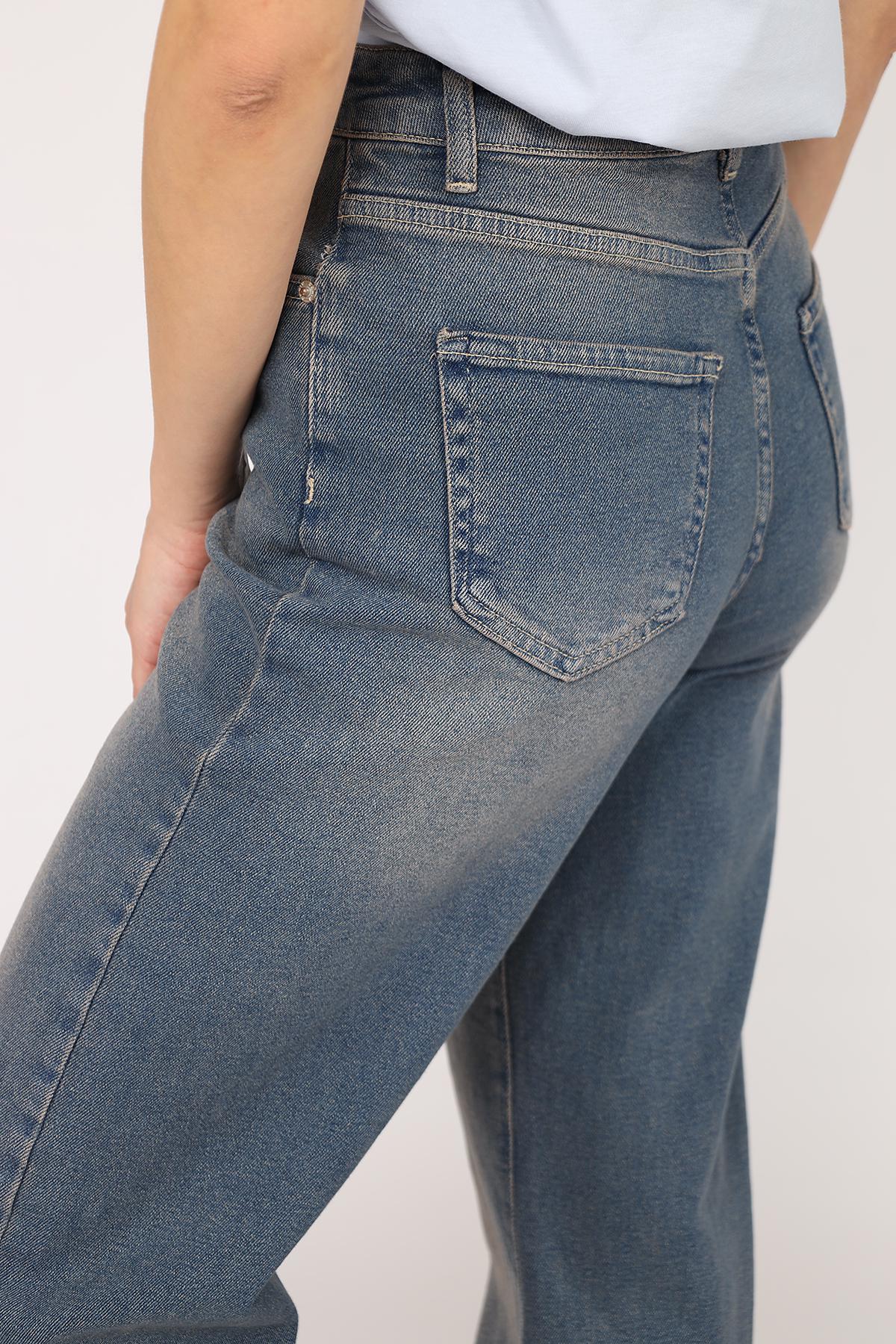 Джинсы женские Wide leg ЦБ-00270121 р. 42 Синий (SKT001045542) - фото 4 Джинсы женские Wide leg ЦБ-00270121 р. 42 Синий (SKT001045542) - фото 4