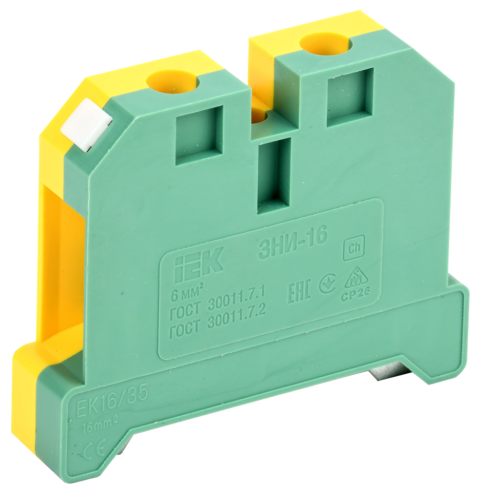 Клема гвинтова набірна УЕК ЗНІ-16PEN 85А 16 мм2 х 46,5х12х57,5 мм заземлення Жовто-зелений (YZN20-016-K52) Клема гвинтова набірна УЕК ЗНІ-16PEN 85А 16 мм2 х 46,5х12х57,5 мм заземлення Жовто-зелений (YZN20-016-K52)