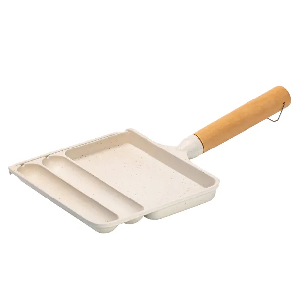 Сковорода для сніданку Breakfast алюмінієва з антипригарним покриттям 21х18,5х2 см Бежевий (147-107- HP39572W)