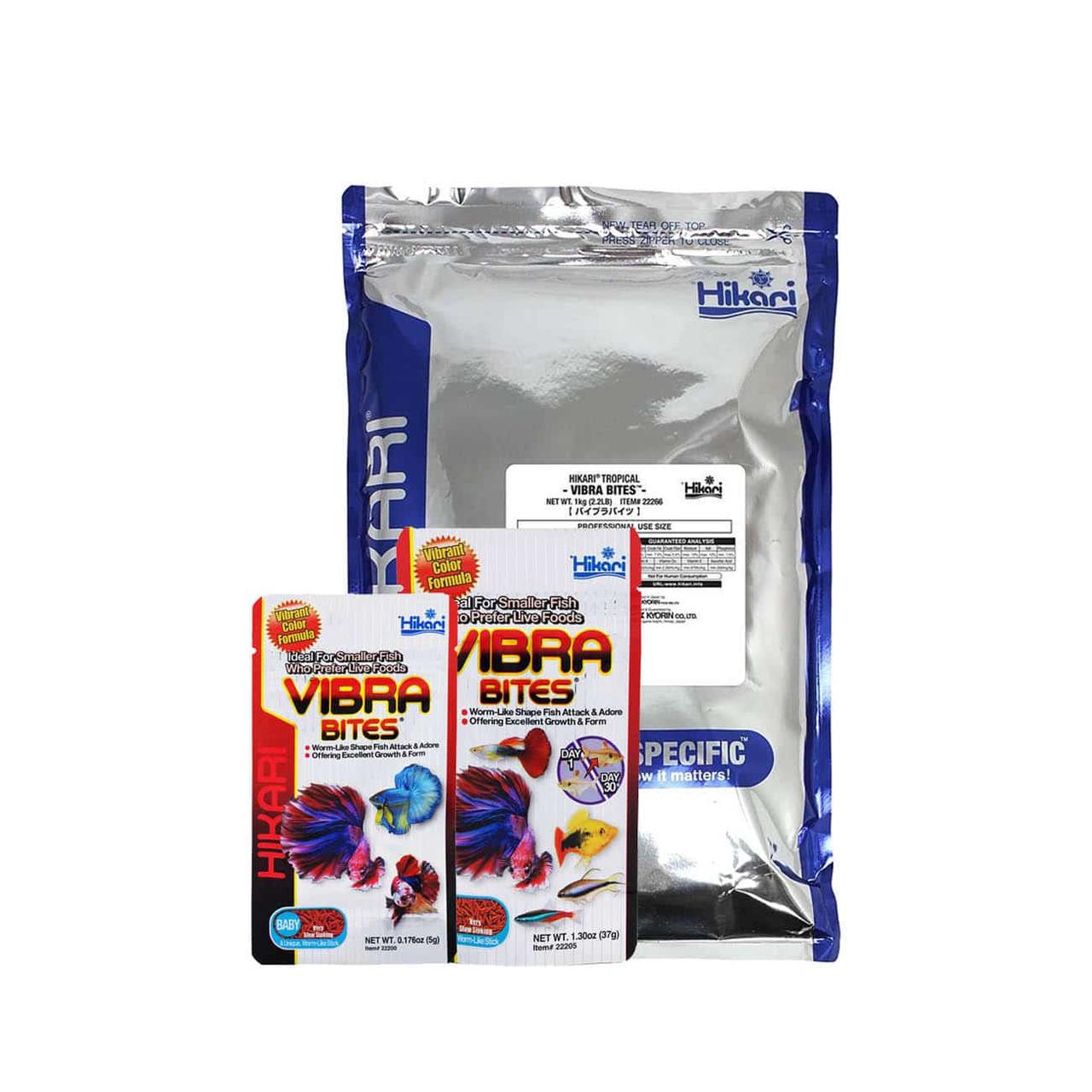 Замена живого корма Hikari Vibra Bites Baby для аквариумных рыб от 2,5-3 до 6-7 см/черви ~3,5-4 мм/5 г медленно-тонучий (22200) - фото 3 Замена живого корма Hikari Vibra Bites Baby для аквариумных рыб от 2,5-3 до 6-7 см/черви ~3,5-4 мм/5 г медленно-тонучий (22200) - фото 3