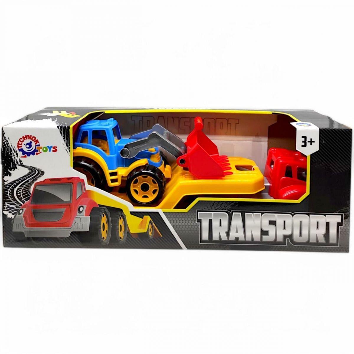 Игрушечный автовоз с трактором ТехноК Красный с синим (24597763)