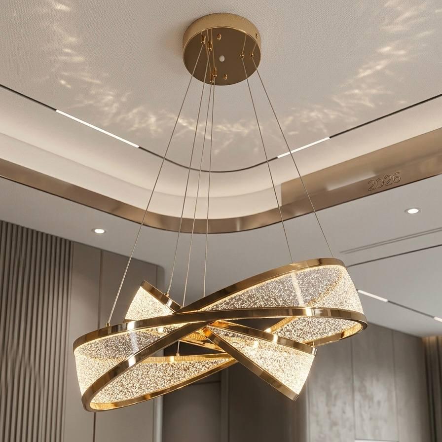 Люстра подвесная LED Zilini P5119/60/40 Золотистый (33285226)