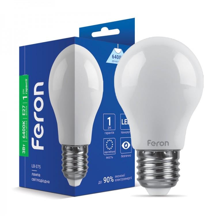 Светодиодная лампа Feron LB-375 3W E27 6400K (6499)