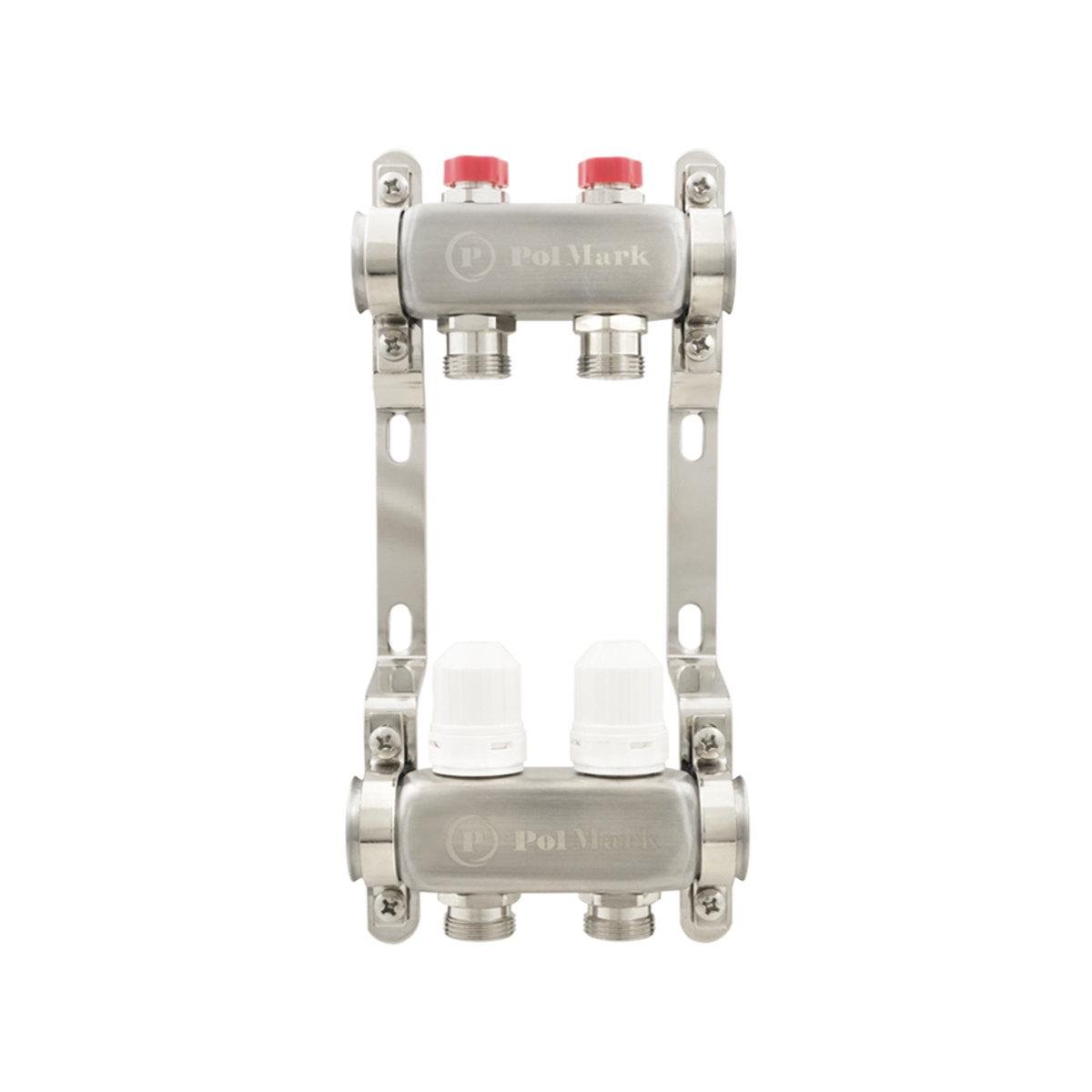 Коллектор Polmark 1x3/4 2 выхода с термоклапанами без евроконусов - фото 3 Коллектор Polmark 1x3/4 2 выхода с термоклапанами без евроконусов - фото 3