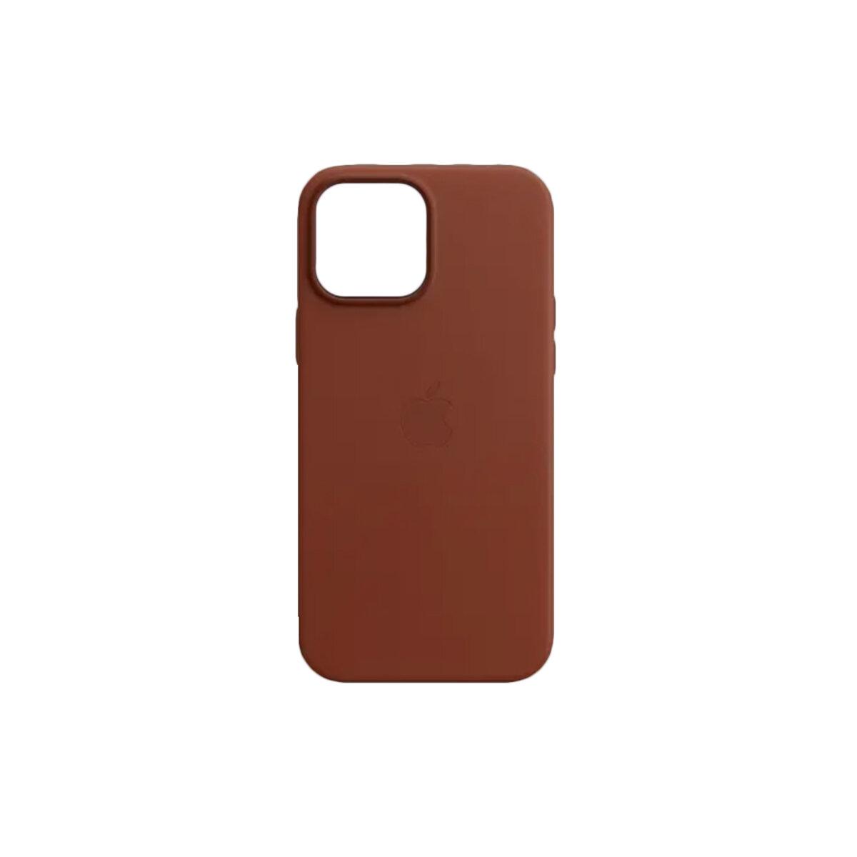 Противоударный чехол для Apple iPhone 14 Pro Max Leather AAA Full Magsafe IC Umber