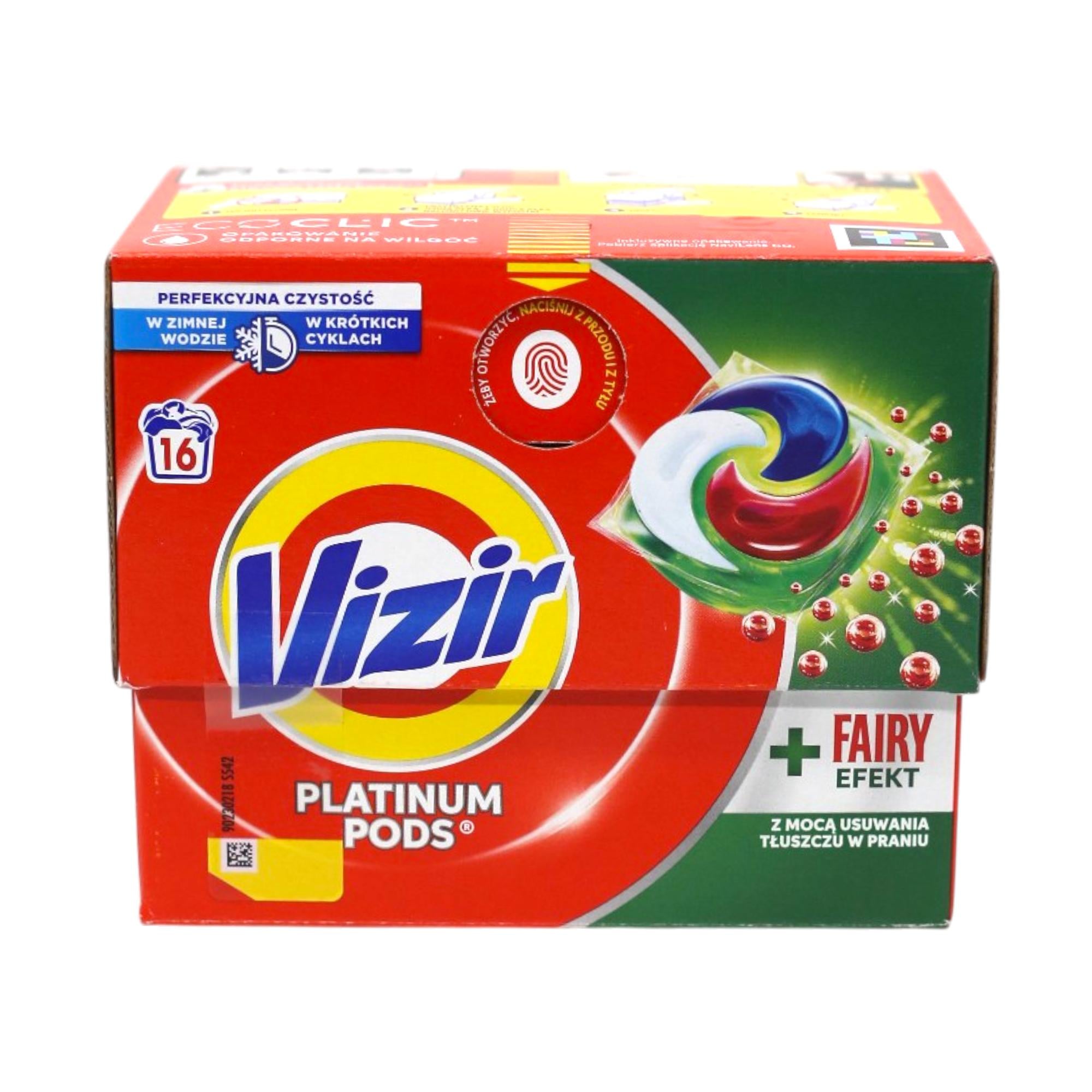 Гель-капсулы для стирки против пятен Vizir Platinum Pods Fairy Effect 16 стирок (НФ-00008828)