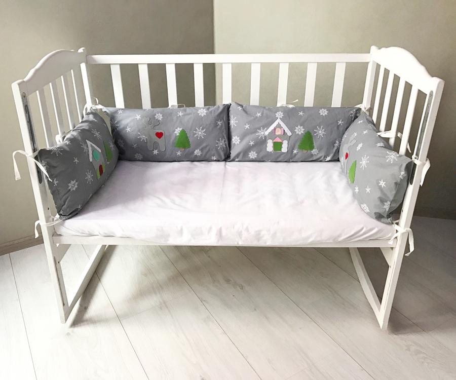 Бортики в детскую кроватку 30х60 см 4 шт (LAM18)