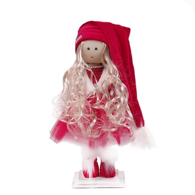 Фигурка новогодняя Девочка в красном платье 16491 30 см (AS00050)