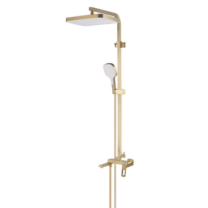 Душевая колонна со смесителем KOER KB-56031-12 3 функции Матовое Золотий (KR5974)