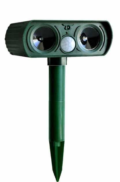 Отпугиватель ультразвуковой животных на солнечной батарее Loskii GN-01 с автообнаружением животных