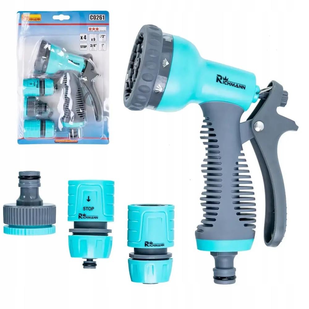 Пистолет для полива Richmann C0261 с соединениями (AKD46822) - фото 5 Пистолет для полива Richmann C0261 с соединениями (AKD46822) - фото 5