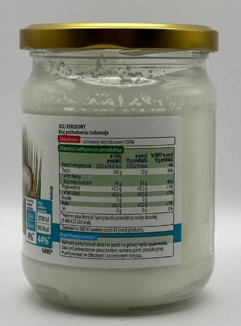 Масло кокосовое Пищевое Olej kokosowy Vitanella 500 мл - фото 2